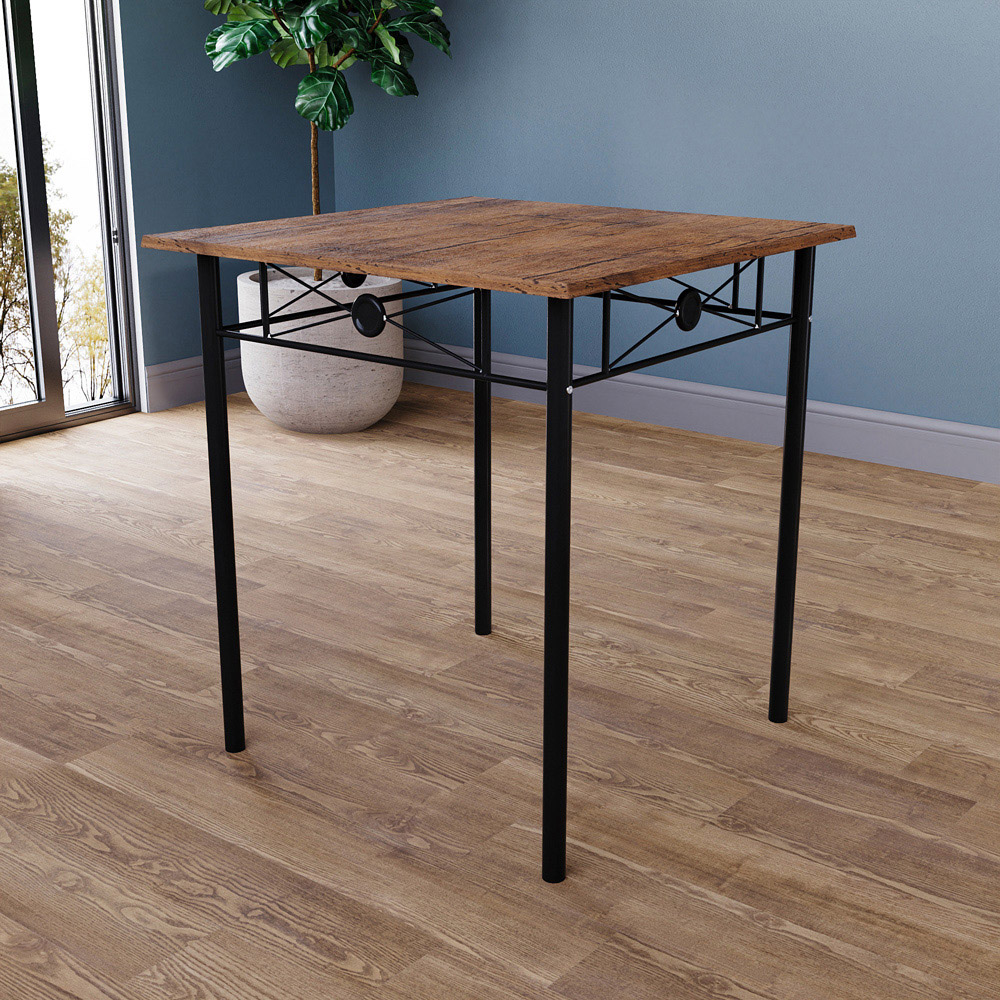Vida Designs Roslyn 2 Seater Square Dining Set Dark Wood Image 6