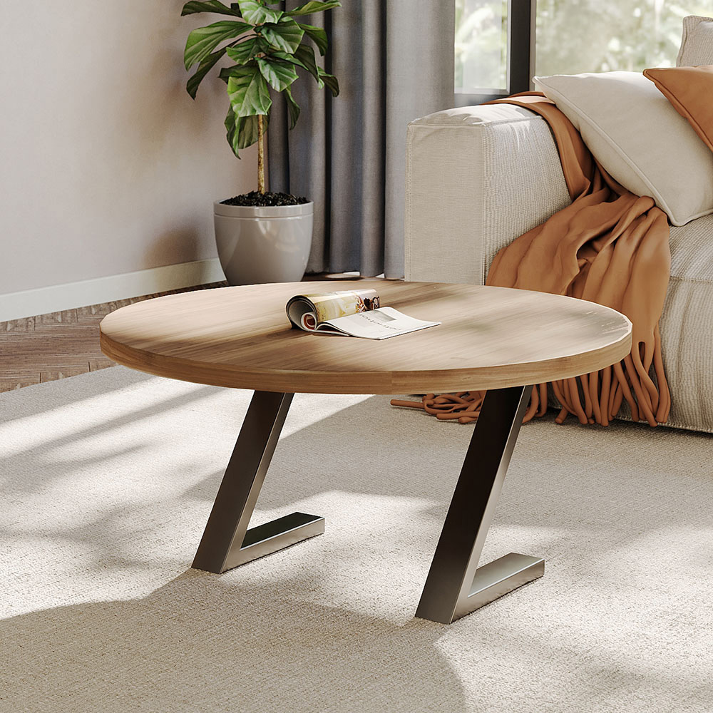 Living and Home Black Anti Slip Modern Z Shaped Iron Table Legs 30cm 2 Pack Image 2
