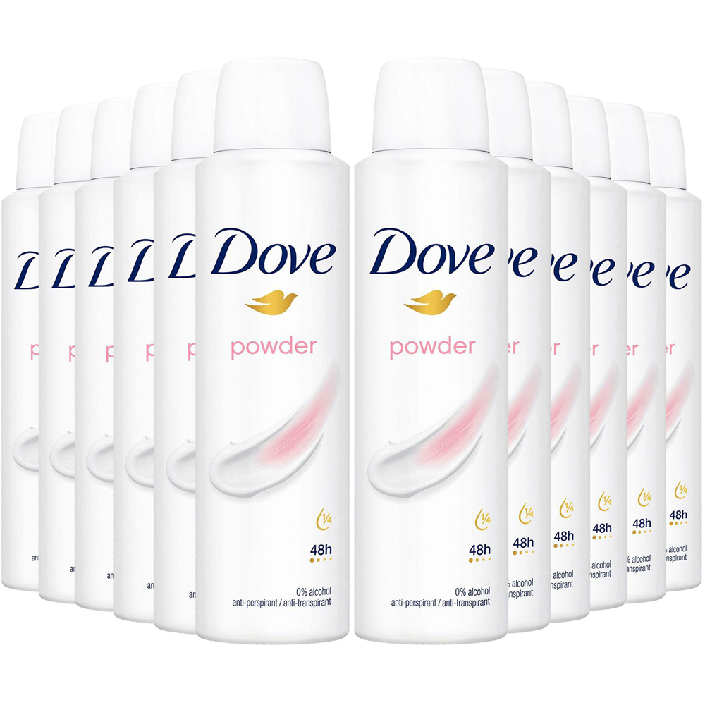 Dove Powder Sweat Protection Women Anti-Perspirant Deo 150ml 12 Pack Image 1