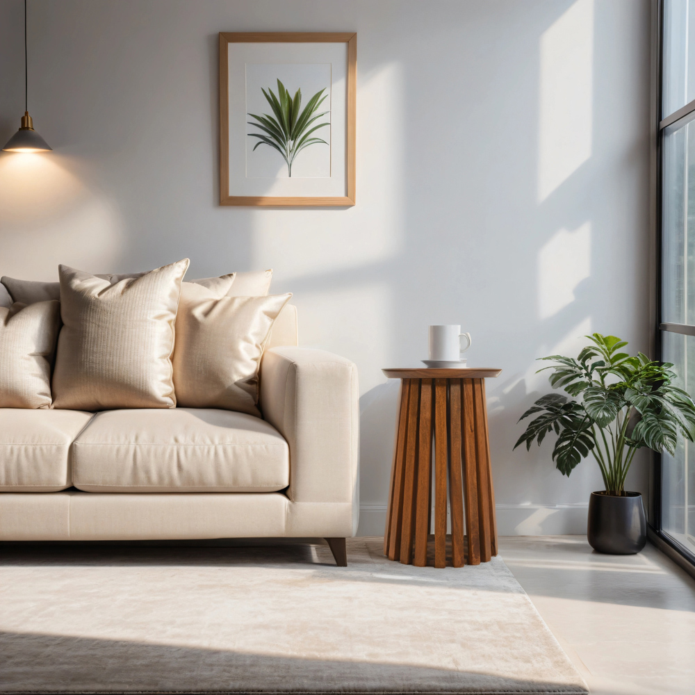 Brooklyn Slatted Mango Wood Side Table Image 5