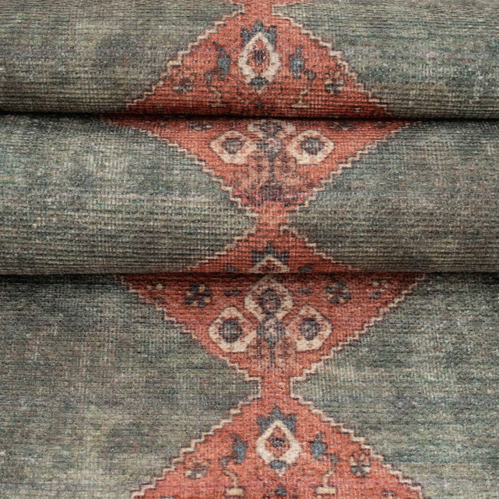 Kukoon Faro Terracotta Flat Vintage Rug 120 x 170cm Image 6
