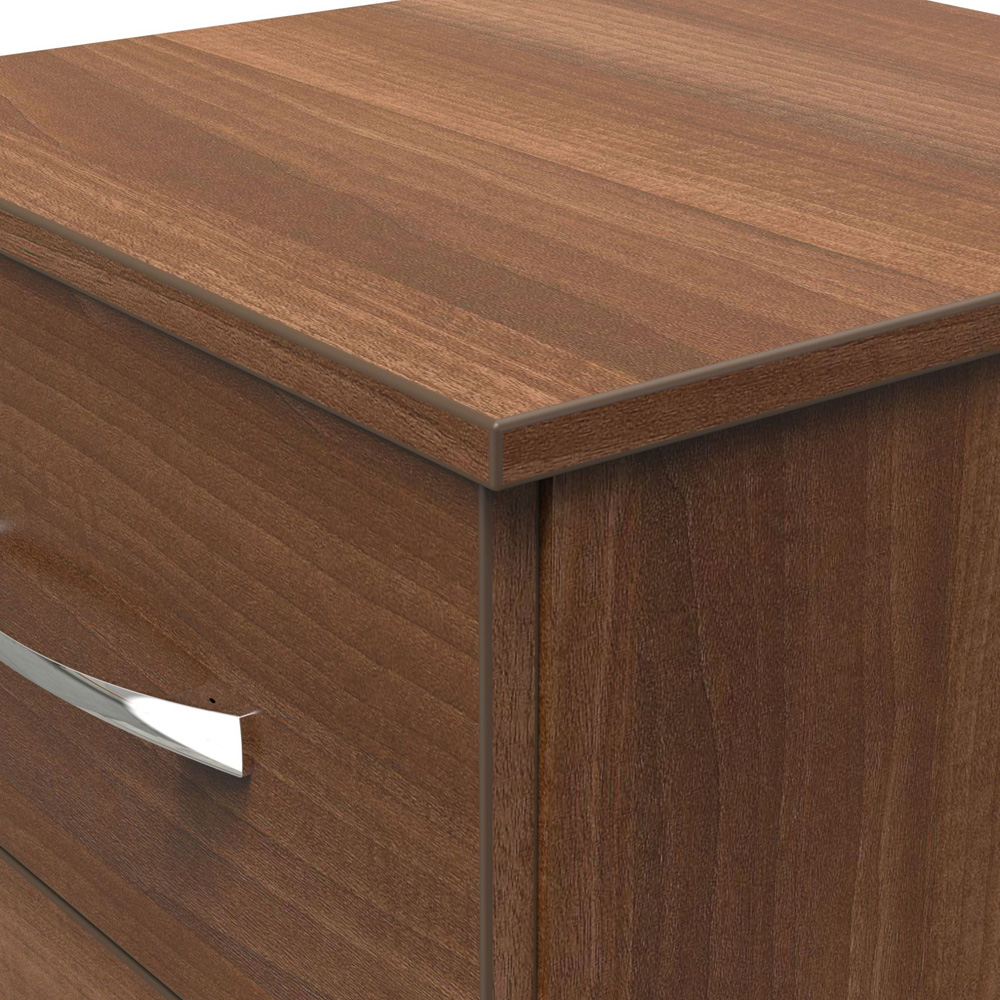 Crowndale Avon 2 Drawer Noche Walnut Bedside Cabinet Image 5