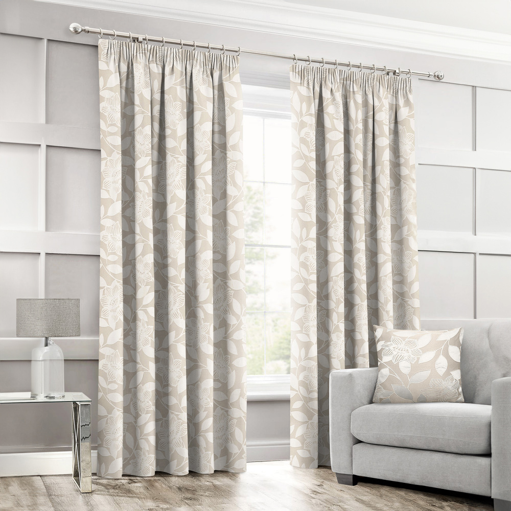 Intimates Serena Cream Tape Top Curtains 168 x 223cm Image 1