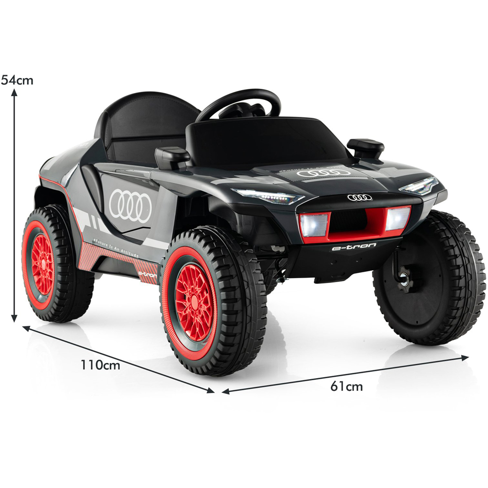 Costway Grey Licensed Audi Kids Ride On E-tron Racing Car with Remote Control Image 9