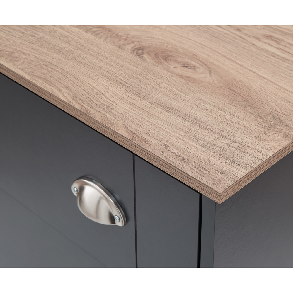 GFW Kendal Slate Blue Deluxe Shoe Cabinet Image 5