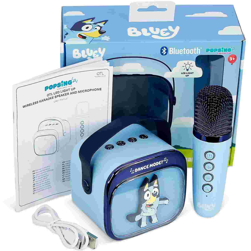 OTL Bluey PopSing LED Light-Up Wireless Karaoke Speaker and Microphone Image 8