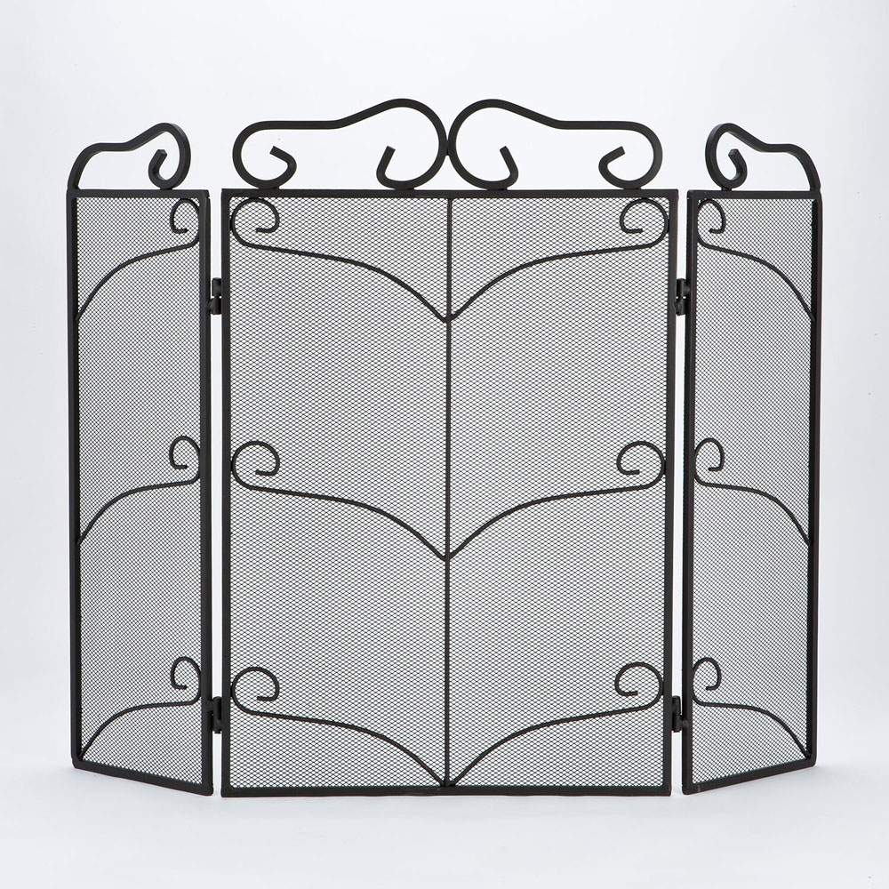 3 Panel Fiona Firescreen - Black Image 8