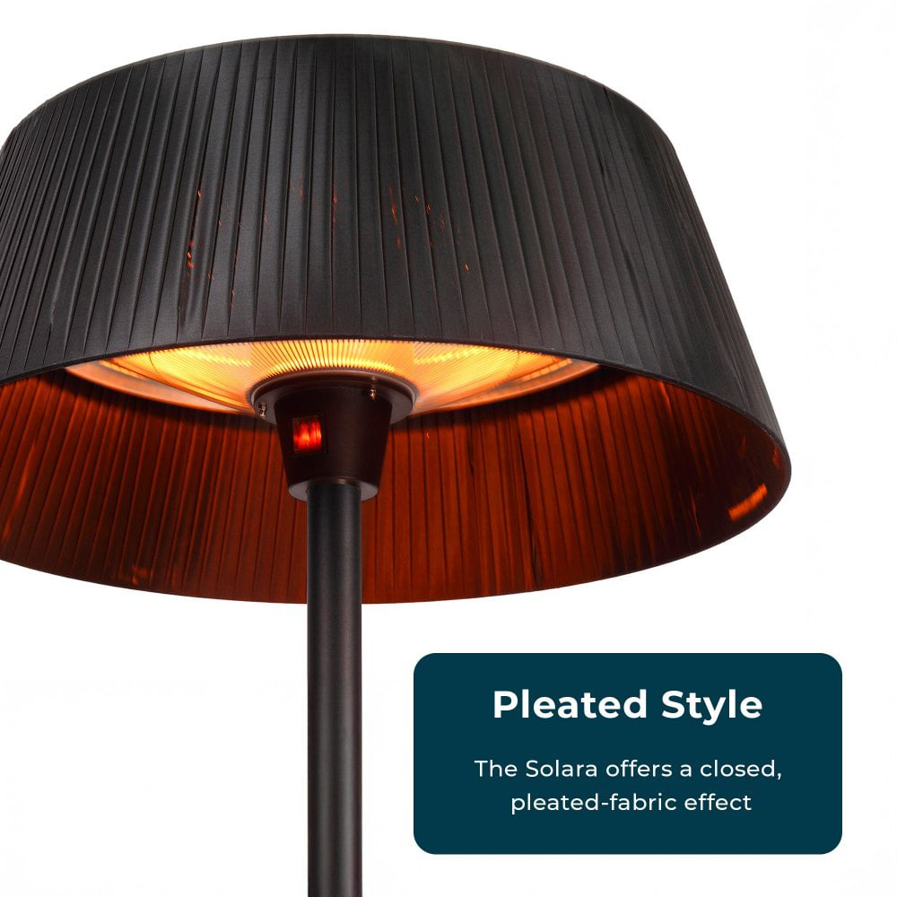 Jack Stonehouse Solara Black Freestanding Lamp Halogen Patio Heater 2000W Image 4