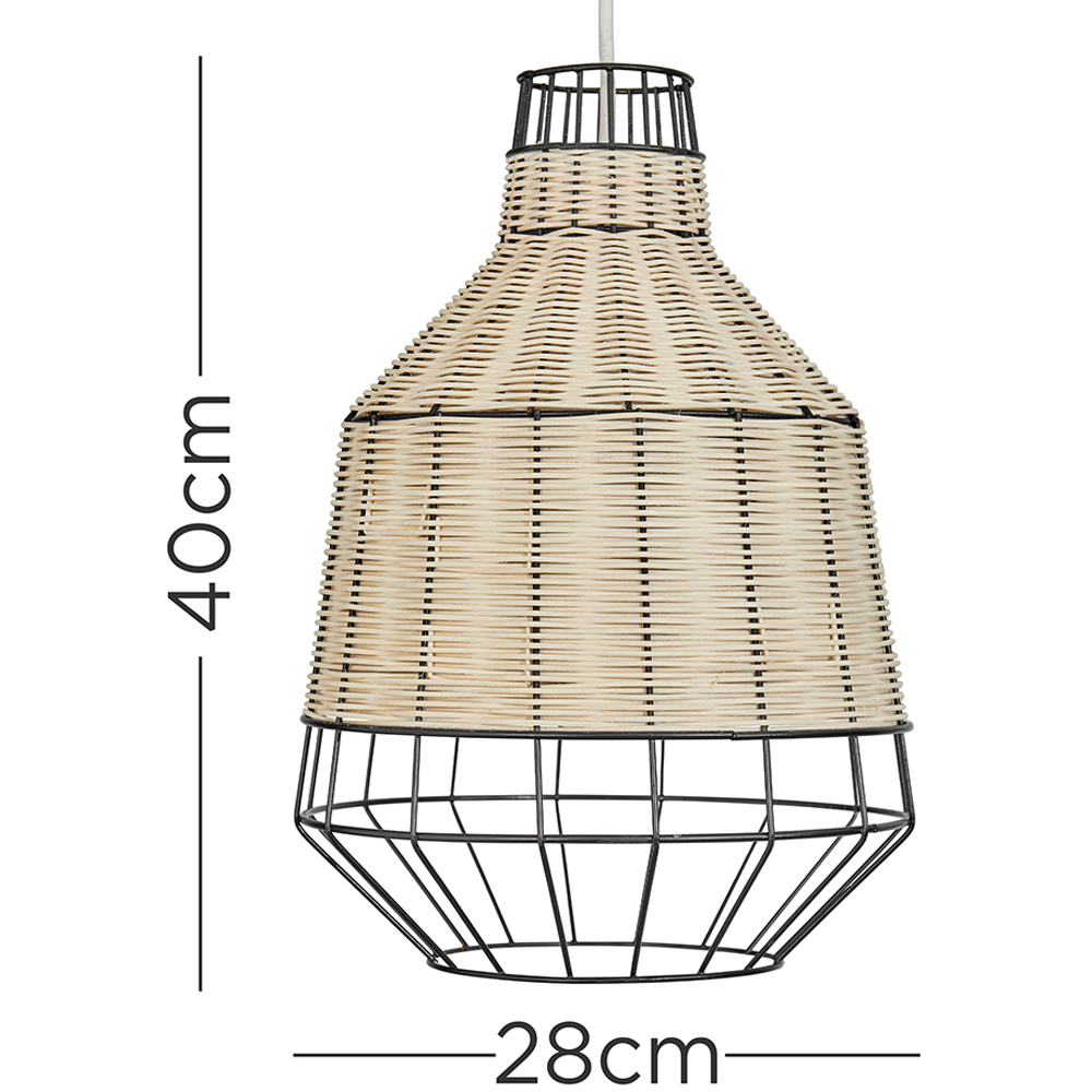 ValueLights Alor Natural Rattan Basket Pendant Shade Image 5