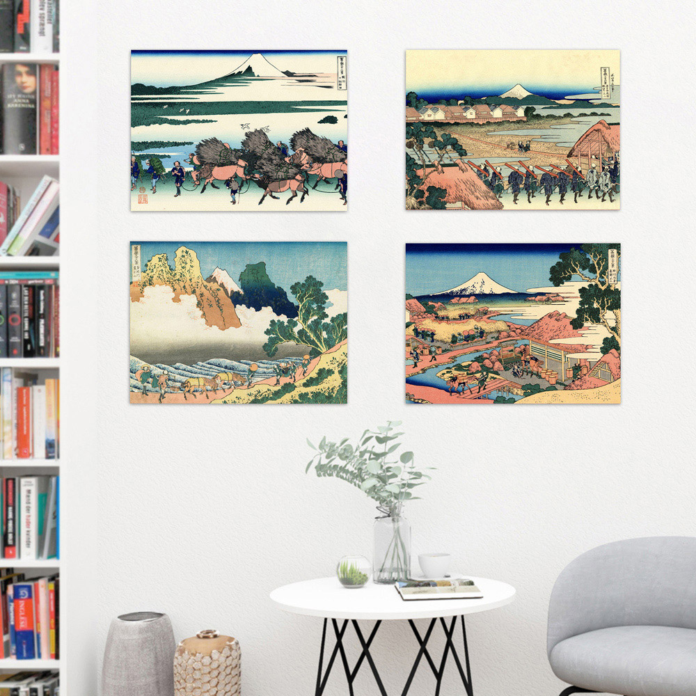 Artery8 Hokusai 36 Views Mount Fuji Isawa Minobu Wall Art Print 30 x 41cm 9 Pack Image 4