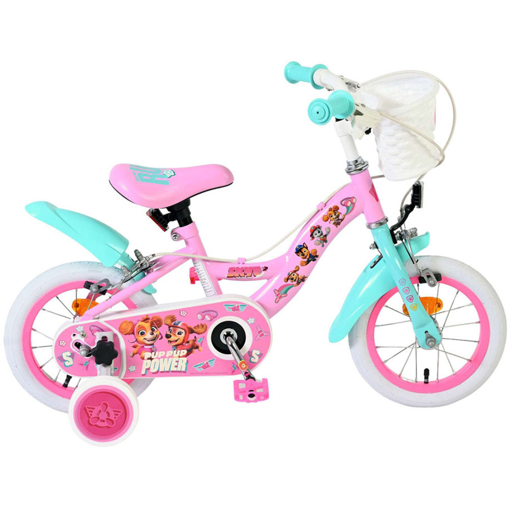 Volare Paw Patrol Kids 12 inch Multicolour Bike with Stabilisers and Basket Image 6