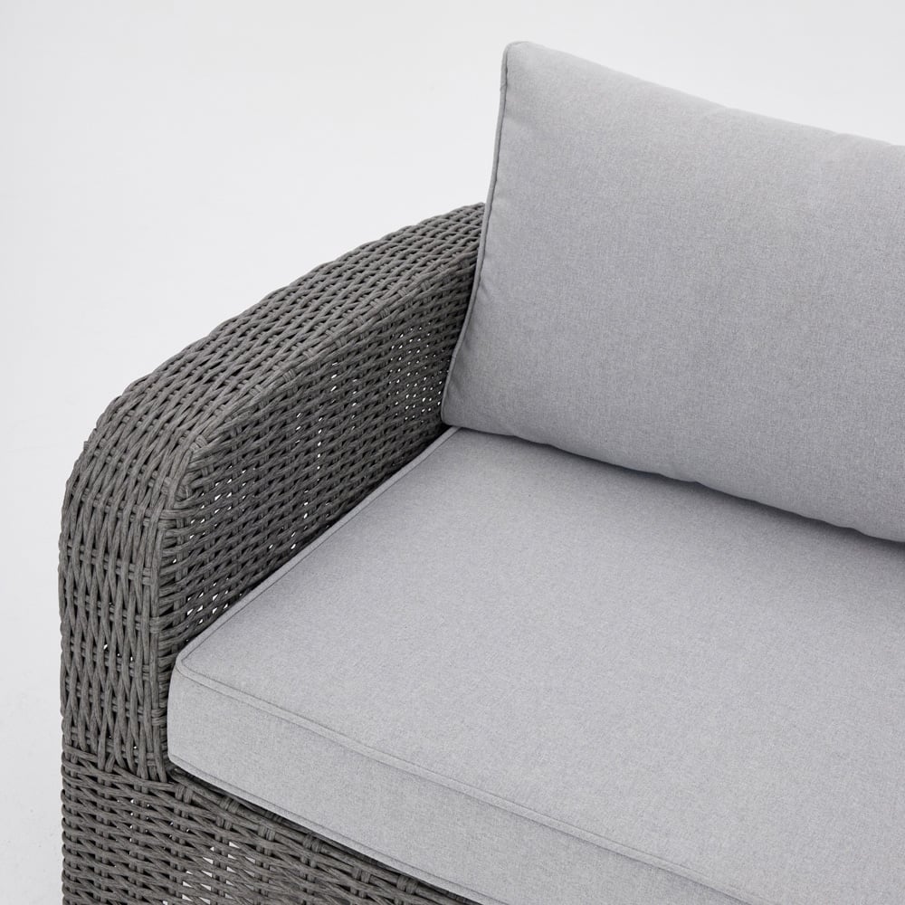Home Detail Hadley 9 Seater Dark Grey Rattan Corner Garden Sofa Set with Rising Table Image 7