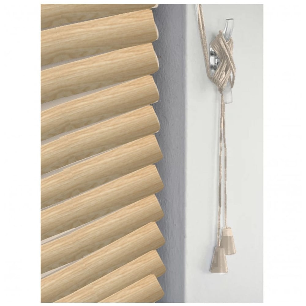 New Edge Blinds Wood Grain PVC Venetian Blind Natural 100cm Image 3
