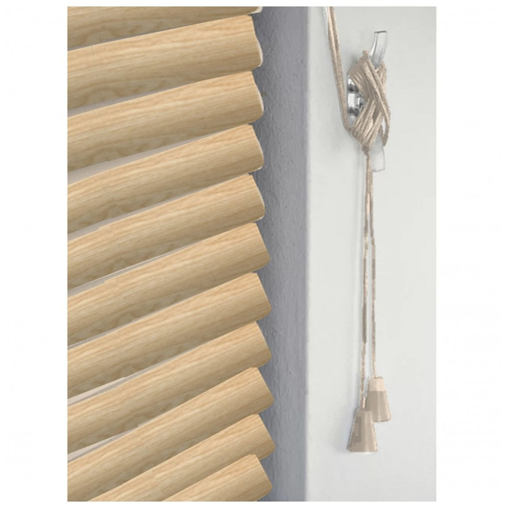 New Edge Blinds Wood Grain PVC Venetian Blind Natural 75cm Image 3