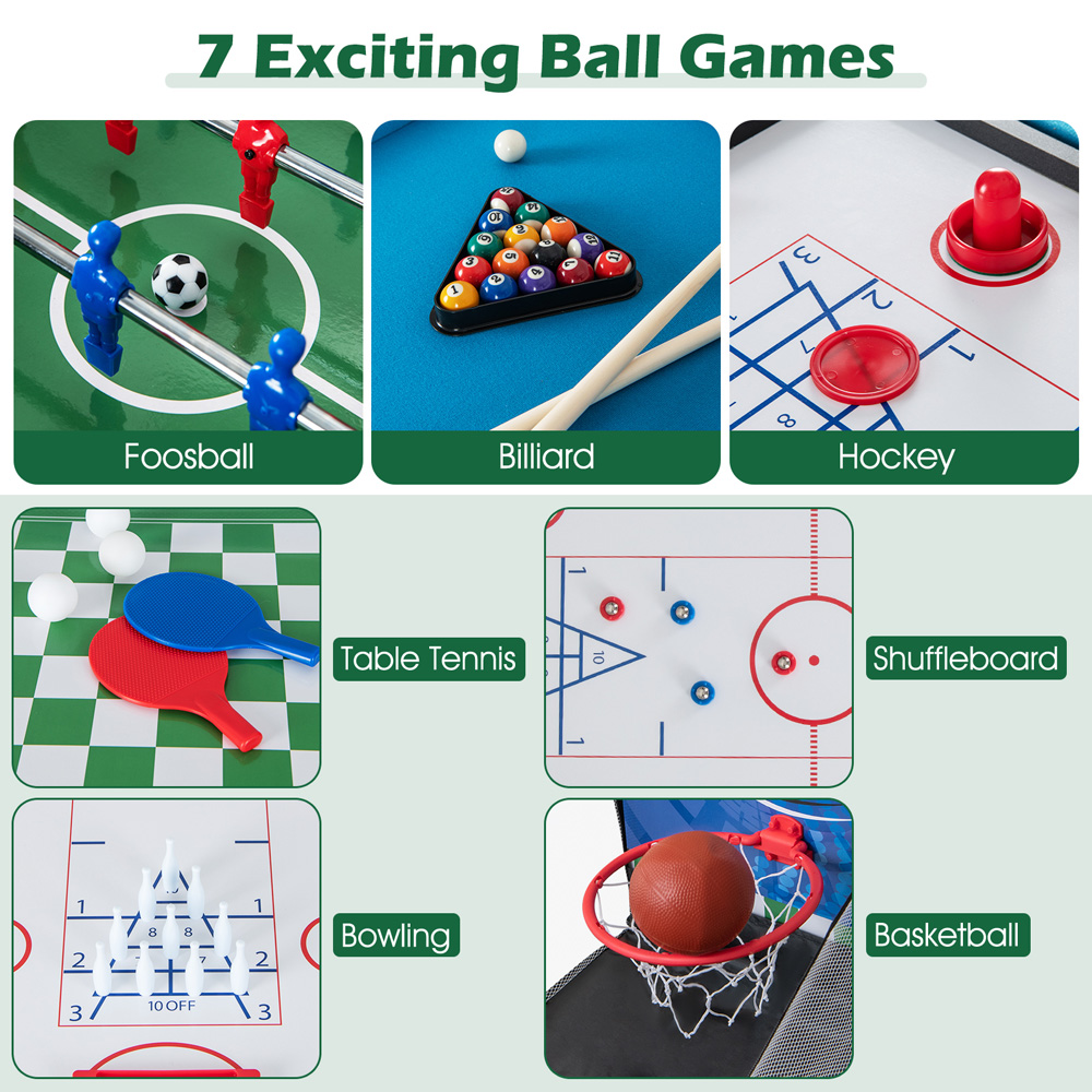 Costway 14 in 1 Game Table Play Set Image 6