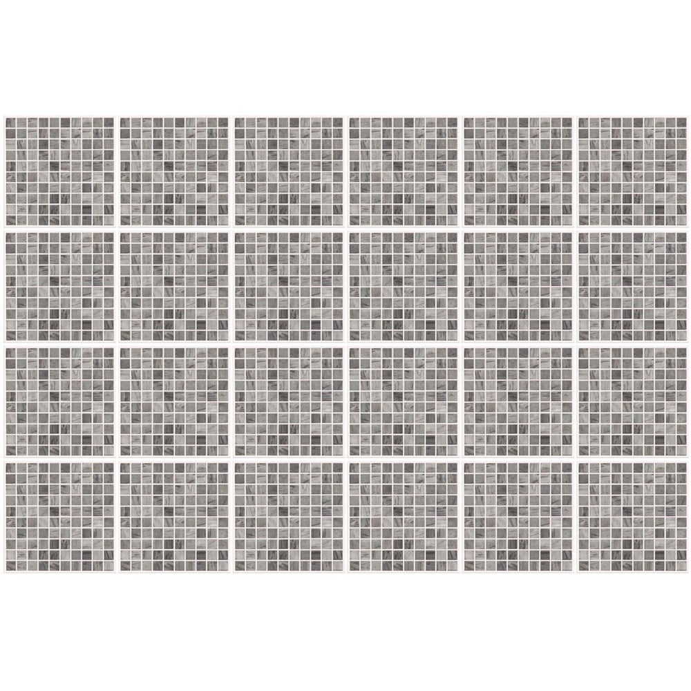Walplus Picasso Grey Marble Mosaic Tile Sticker 24 Pack Image 2