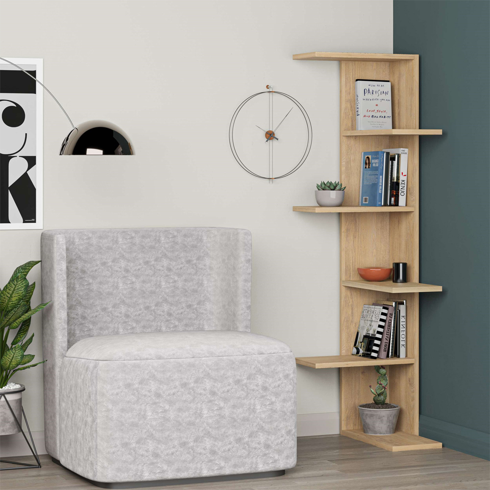 Decortie Saso Oak 5 Tier Medium Corner Display Unit Image 4