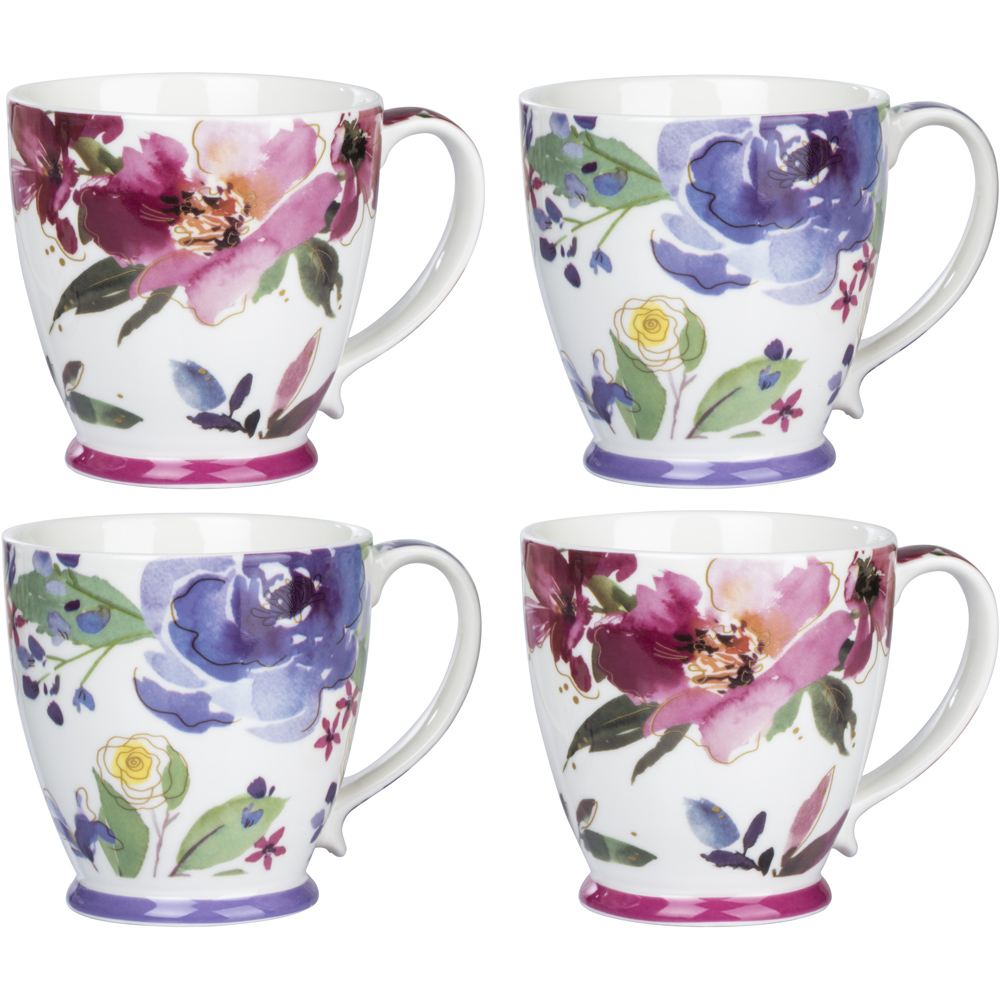 Waterside Floral Jumbo Cups Set of 4 Image 1