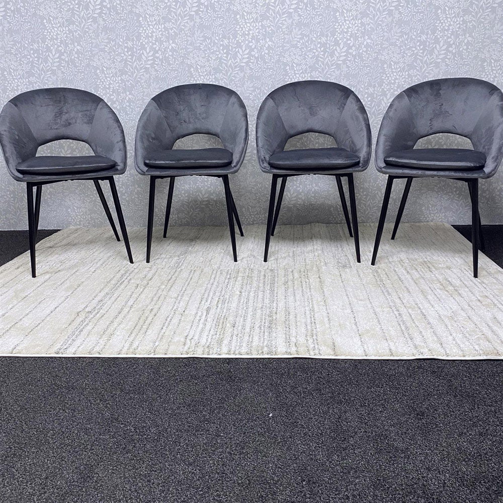 Kosy Koala 4 Seater Rustic Brown Dining Set Grey Image 2