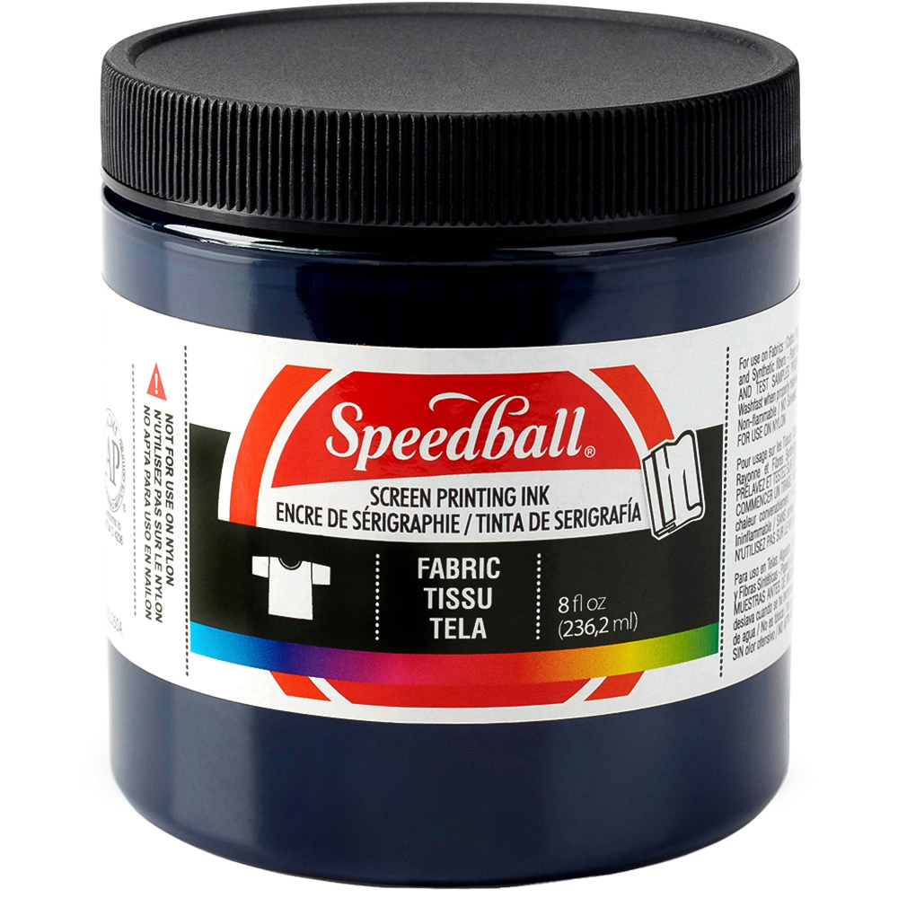 Speedball Blue Denim Fabric Screen Printing Ink 236.2ml Image