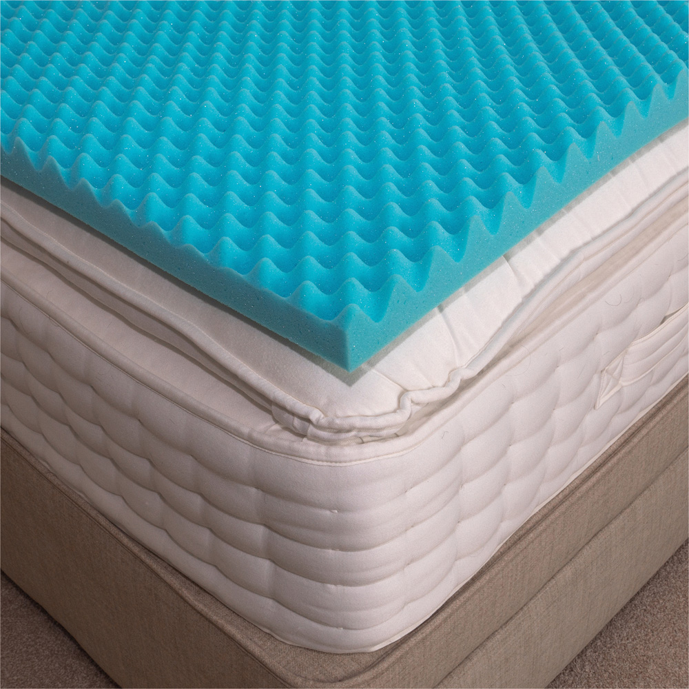 Aidapt King Size Gel Memory Foam Cool Reversible Mattress Topper Image 2