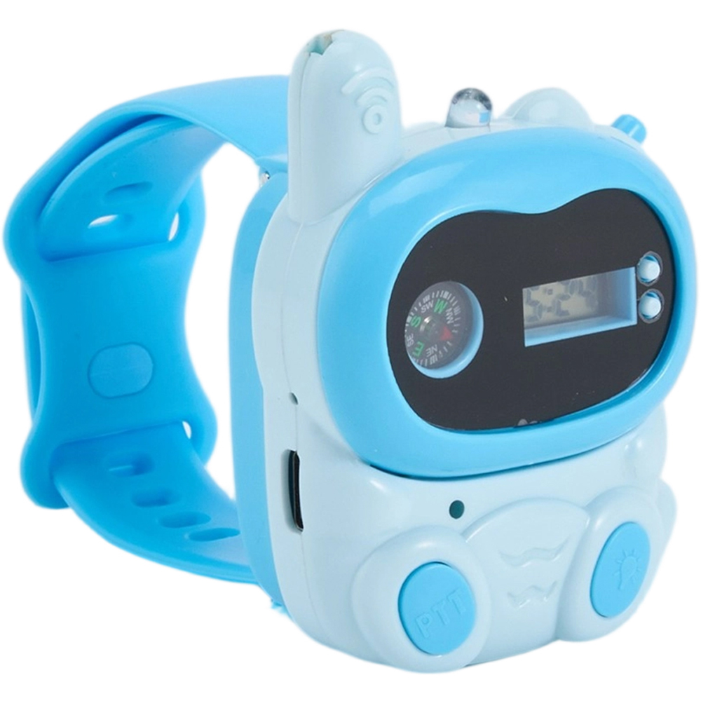 H&O Direct Kids Blue 500m Range Wearable Mini Walkie Talkie Watch 2 Pack Image 4