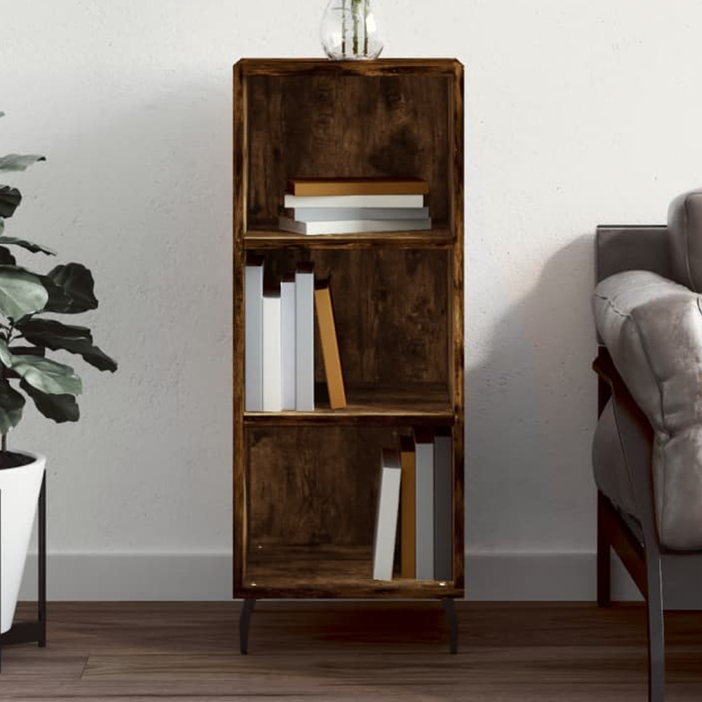 vidaXL 3 Open Shelf Sonoma Oak Sideboard Image 1