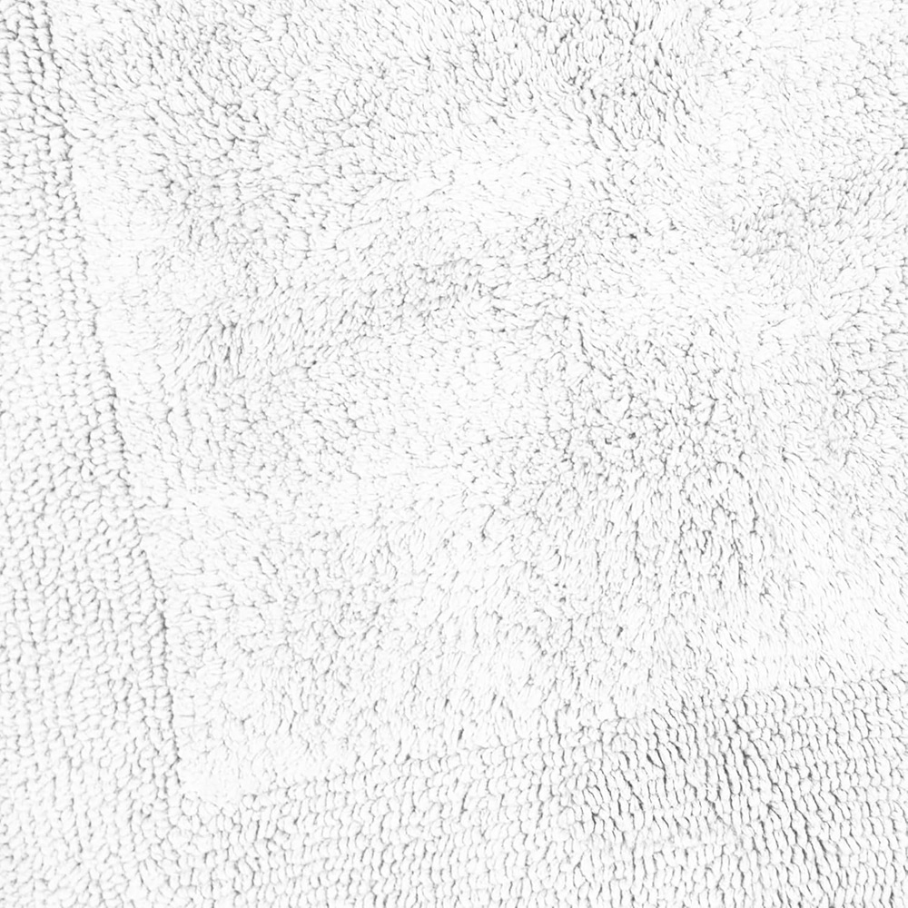 Allure Bath Fashions Elegance White Reversible Pedestal Mat 53 x 55cm Image 4