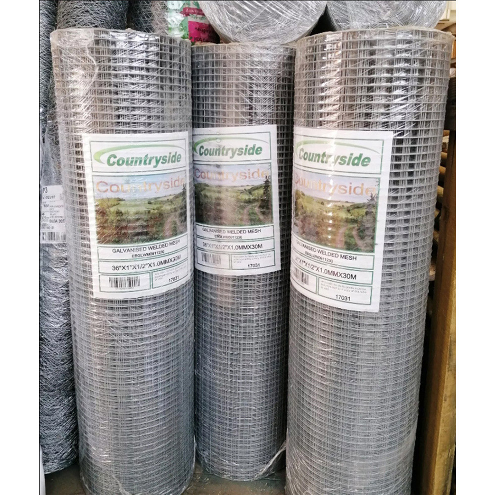 Inspirational Gifting 1 x 1/2 Inch Aviary Wire Mesh Rectangle Galvanised Bird Fence Roll 90cm x 30m Image 2