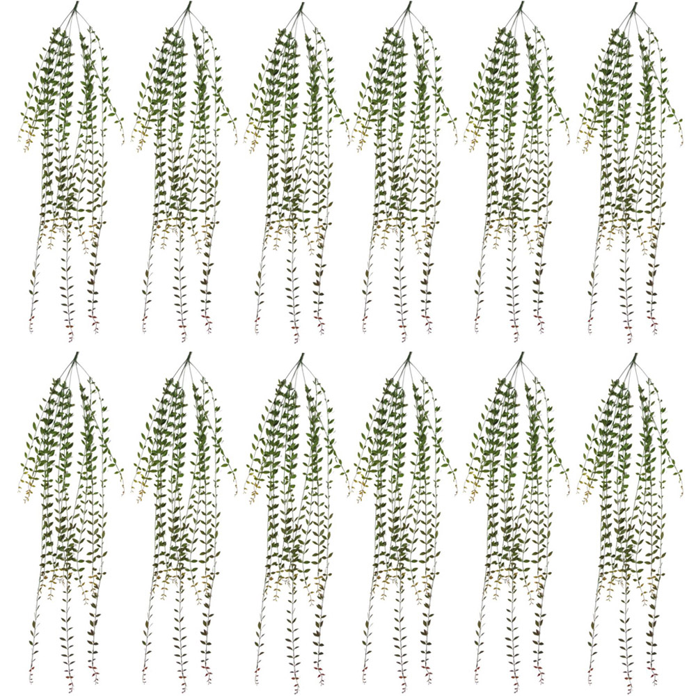Leaf Extra Long String of Pearls Hanging Artificial Plant 4ft 12 Pack Image 1
