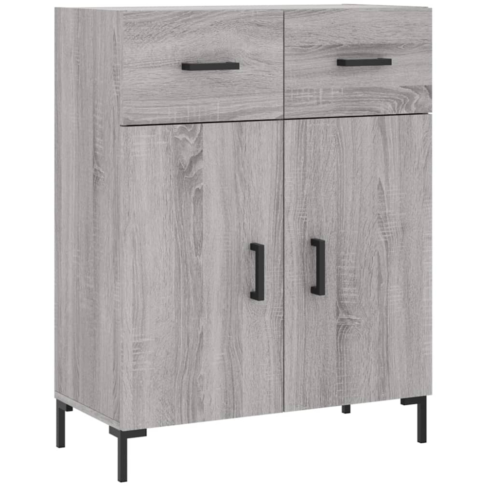 vidaXL 4 Door 2 Drawer Grey Sonoma Highboard Image 7