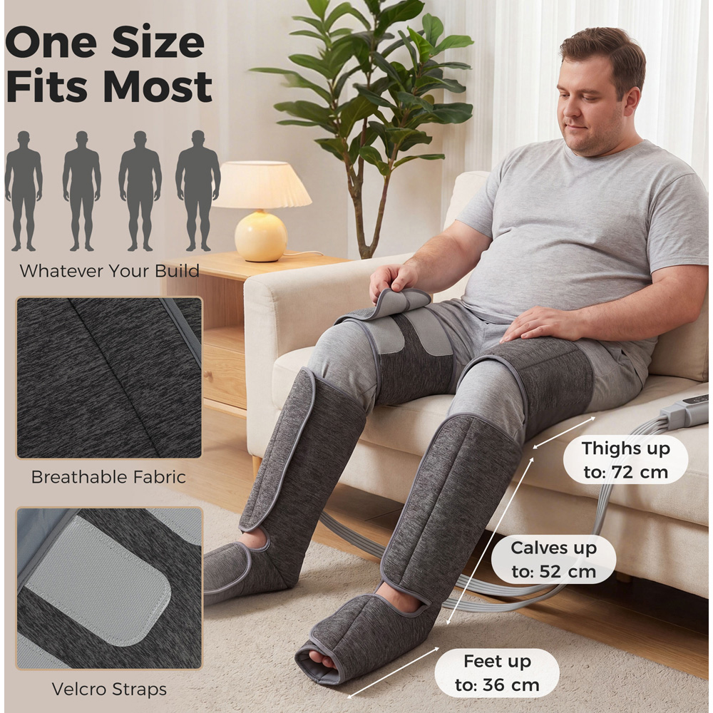 HOMCOM Grey Electric Leg Massager with Heat Image 5