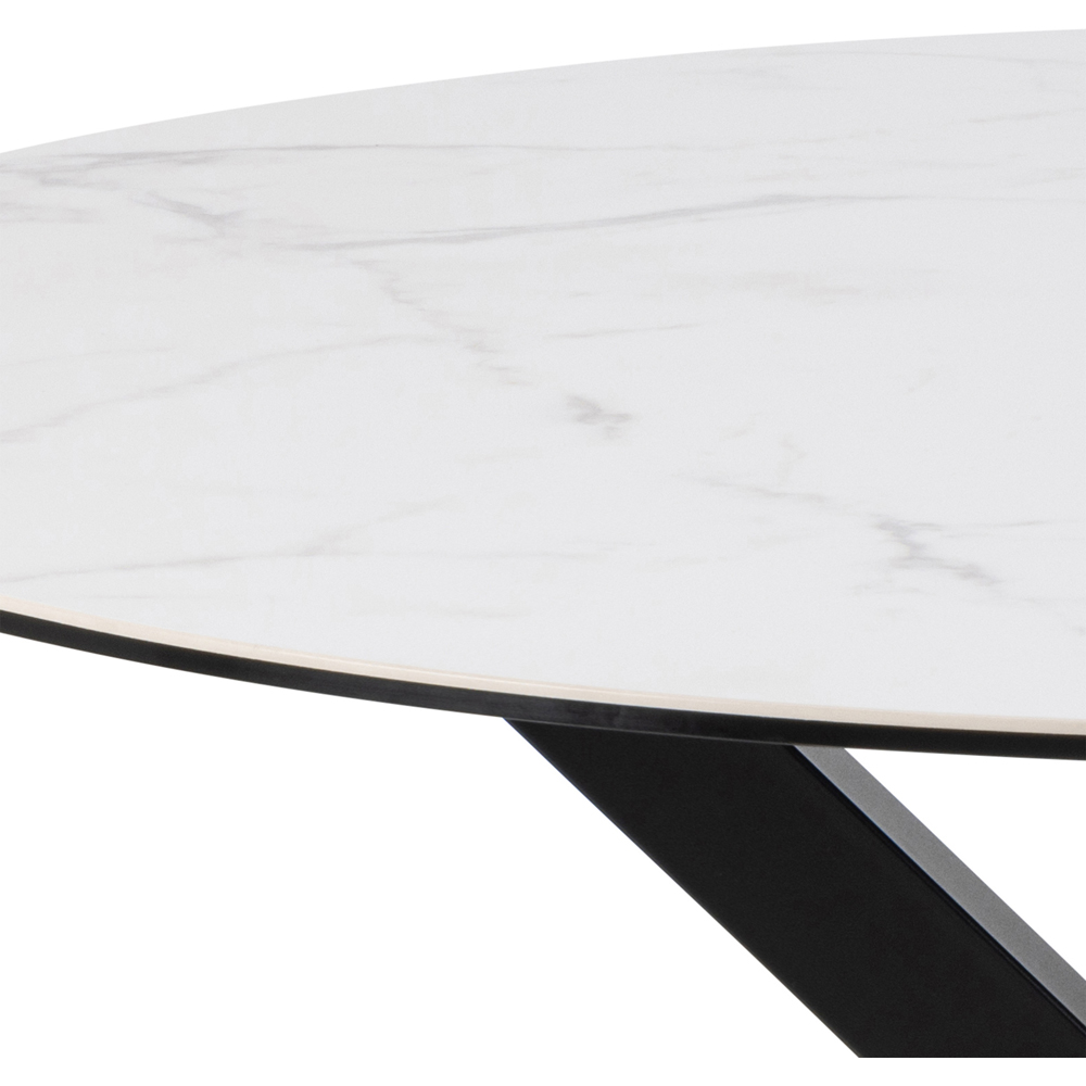 Florence Heaven Ceramic 4 Seater Round Dining Table White Image 5