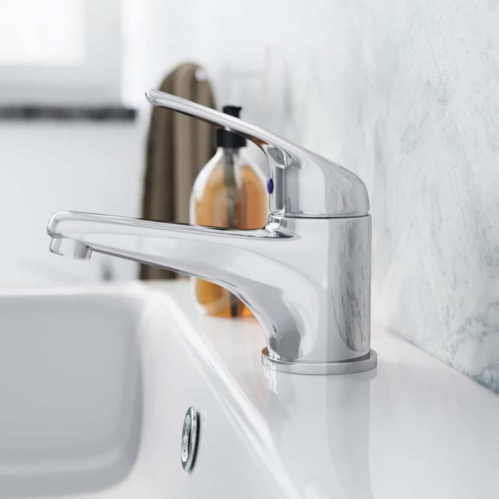 Nes Home Studio Dame Basin Mono Mixer Tap with Slotted Waste Chrome Image 4