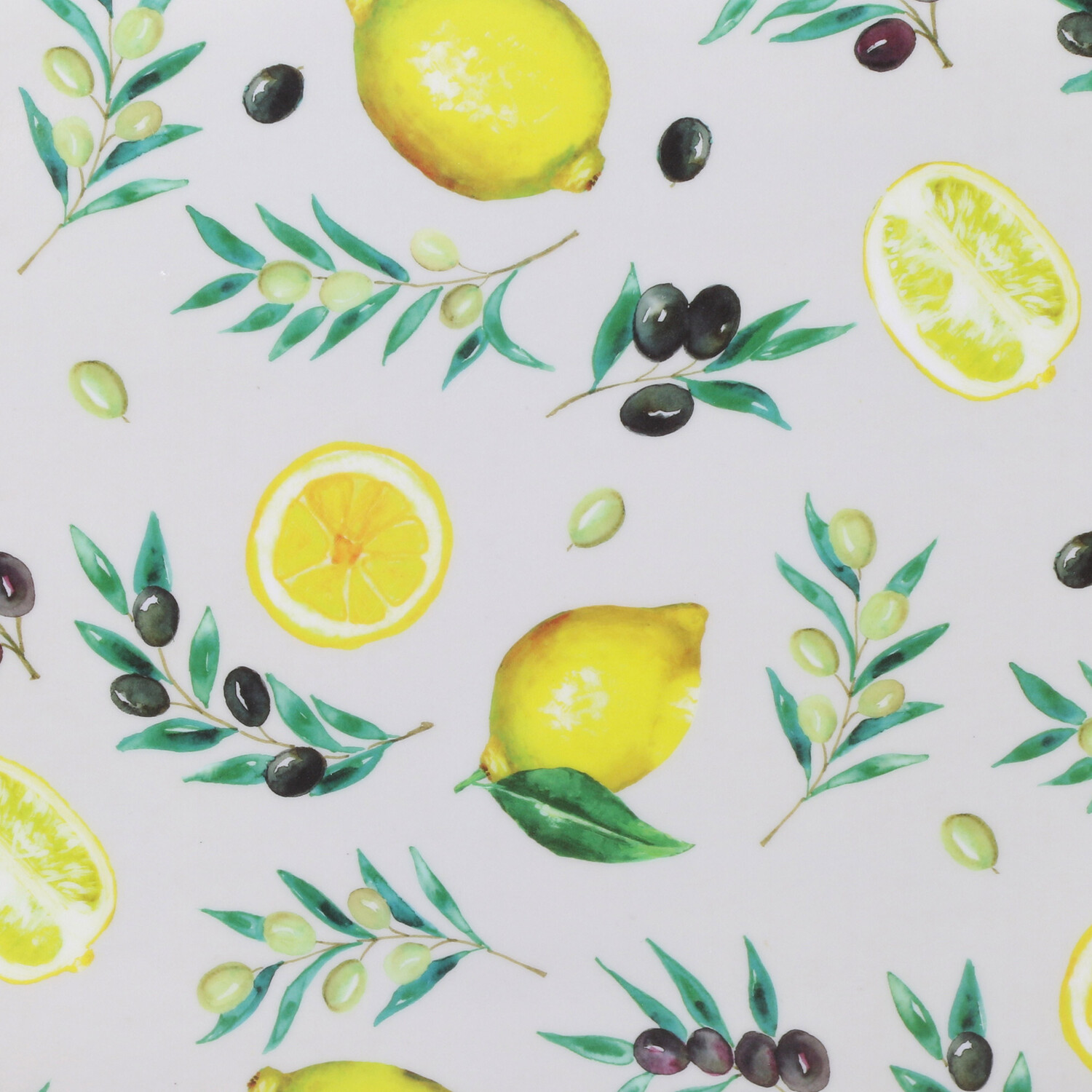 Lemons and Olives Tray - White / Large Tray Image 3