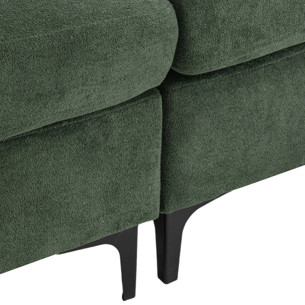 Living and Home 2 Seater Green Chenille Sofa Image 3