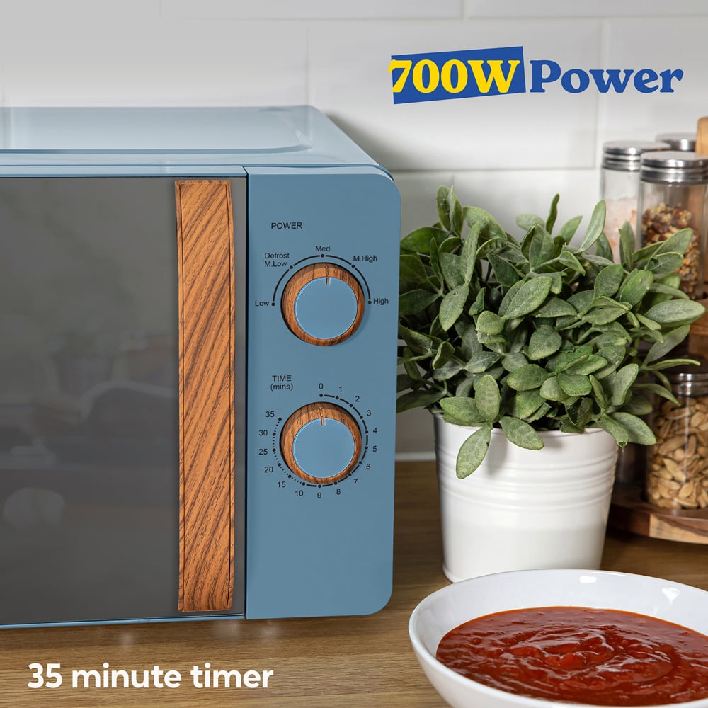 Russell Hobbs RHMM713BL-N Blue 17L Scandi Compact Manual Microwave 700W Image 6