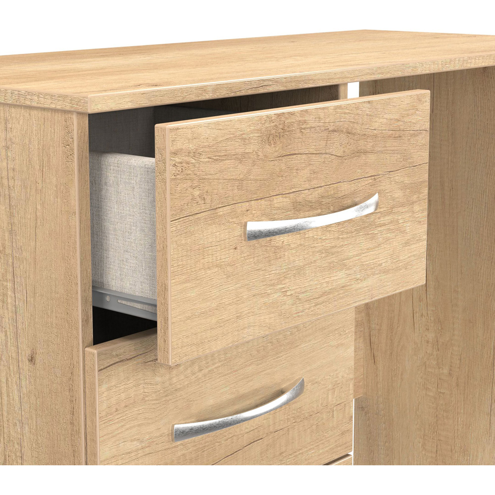 Crowndale Avon 3 Drawer Nebraska Oak Dressing Table Ready Assembled Image 6