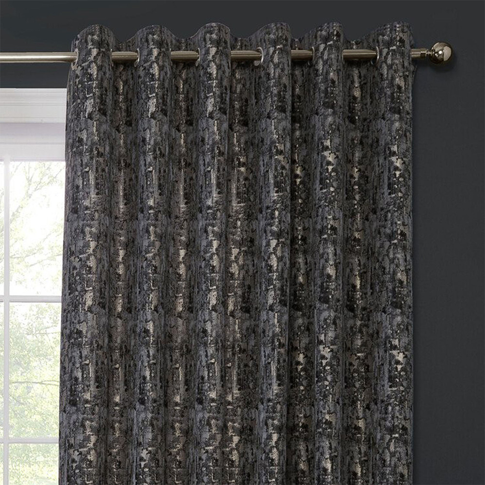 Aster Blackout Eyelet CurtainCharcoal168cm229cm Image 5