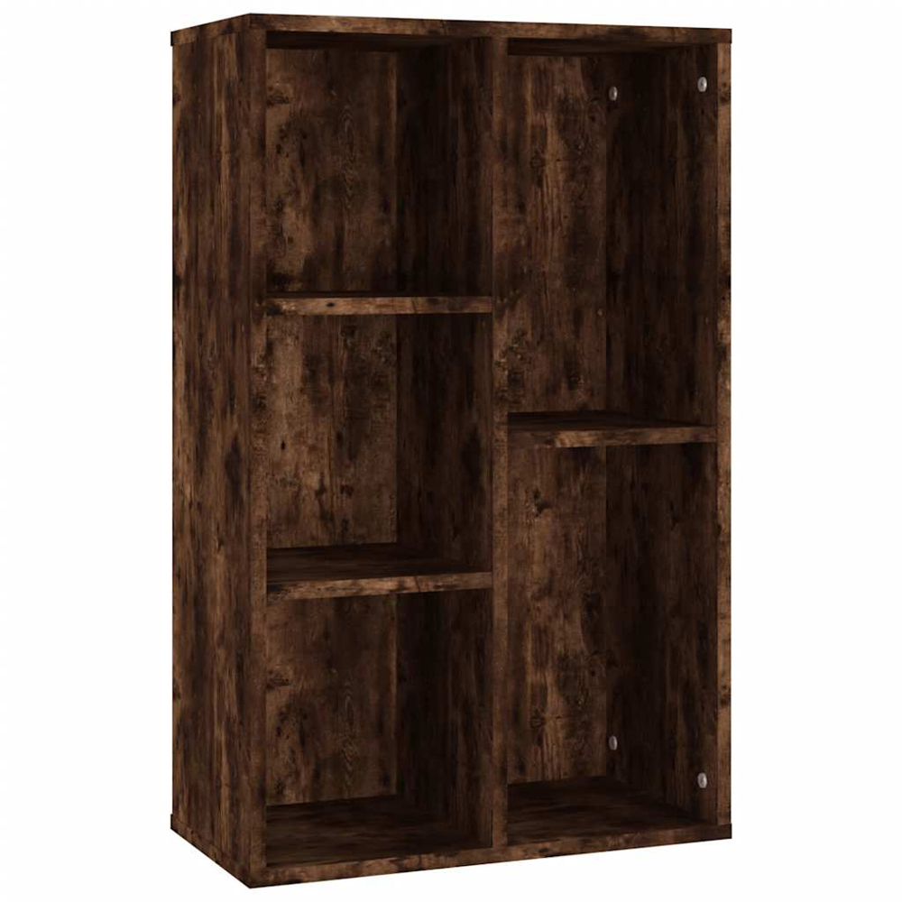 vidaXL 5 Shelf Smoked Oak Bookcase Image 2