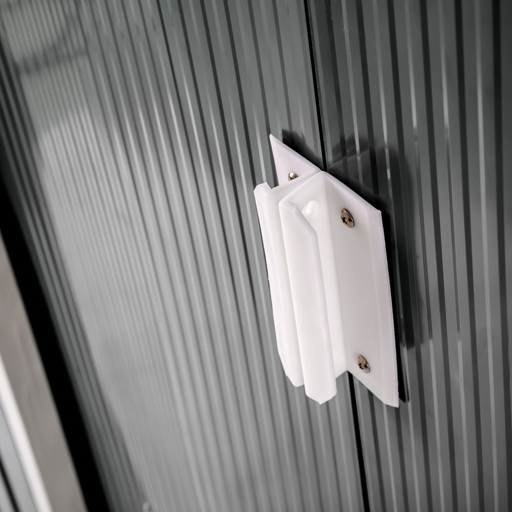 tectake Grey and White Gable Roof Shed Image 6