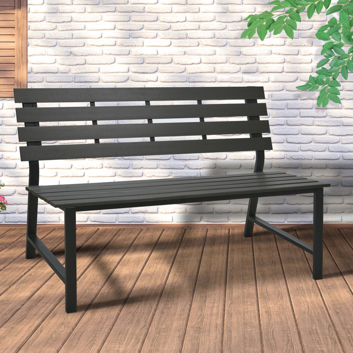 Black Pollywood Garden Bench Image