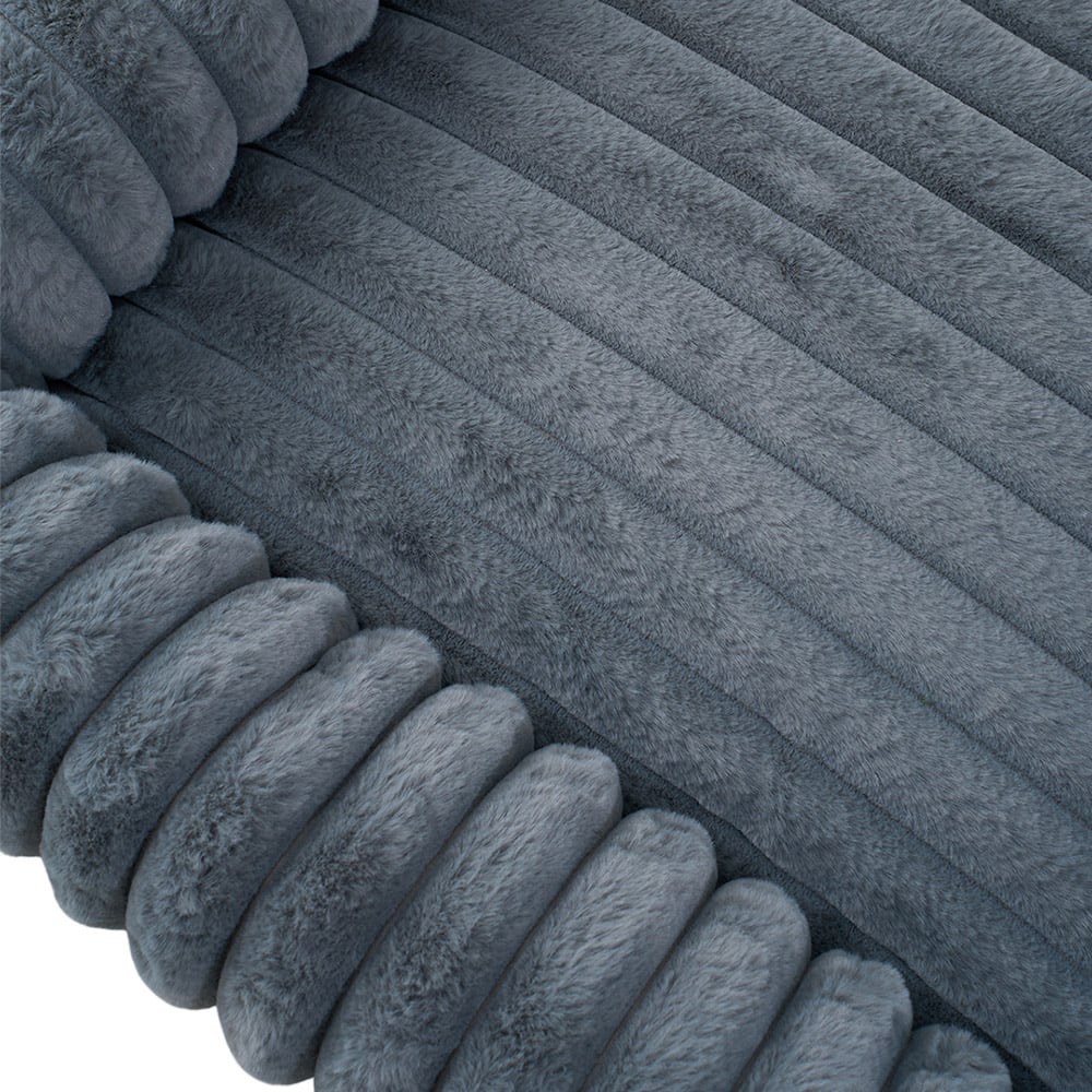 H&O Direct 92cm Dark Grey All Season Soft Pet Bed Image 4