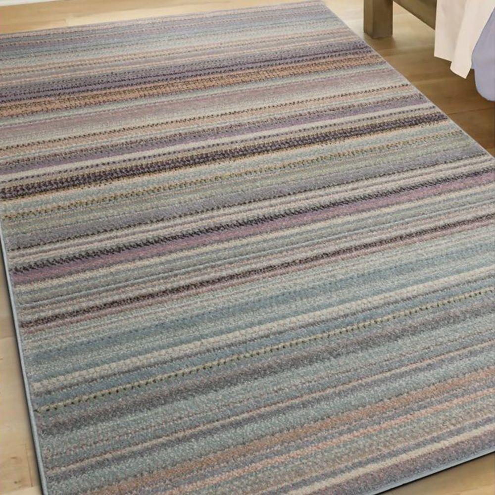 Homemaker Echo Pastel Stripe Rug 80 x 150cm Image 1