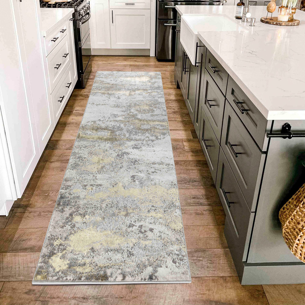 Desire Rugs Onyx Gold Living Room Abstract Area Rug 200 x 290cm Image 4