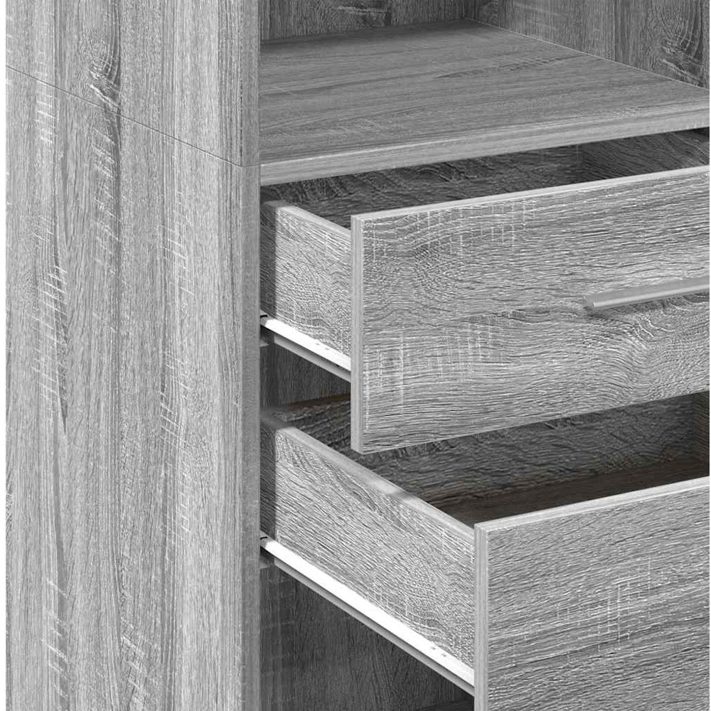 vidaXL 2 Drawer 3 Shelf Grey Sonoma Highboard Image 8