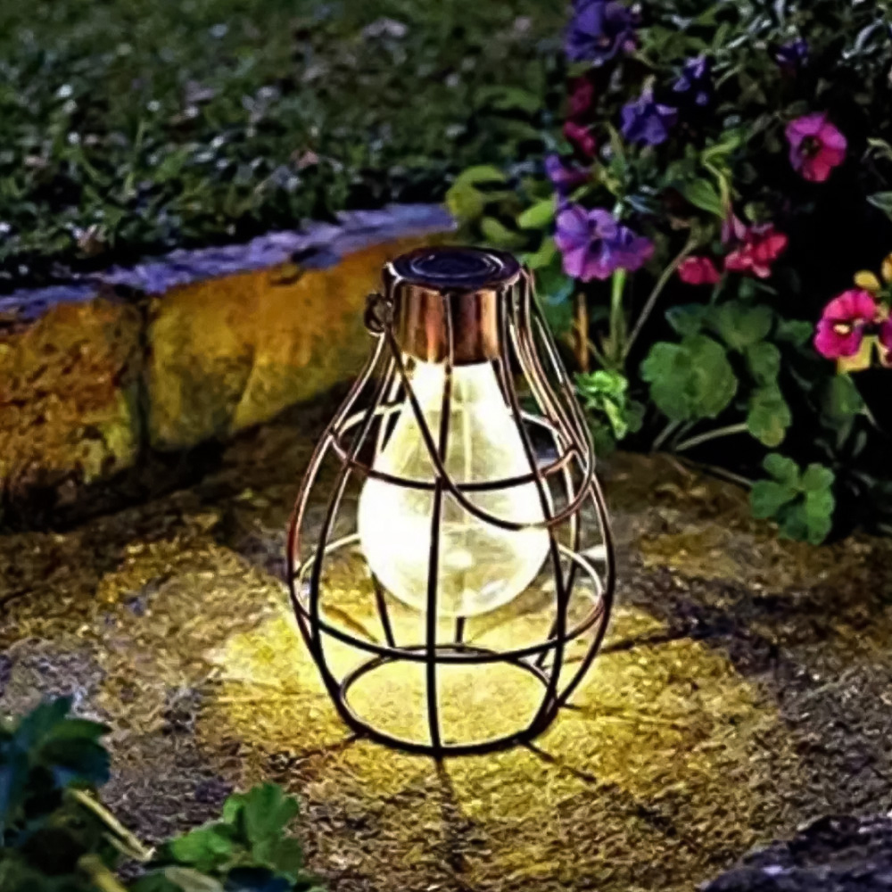 Garden Mile Hanging Firefly Solar LED Lantern Set 3 Pack Image 2