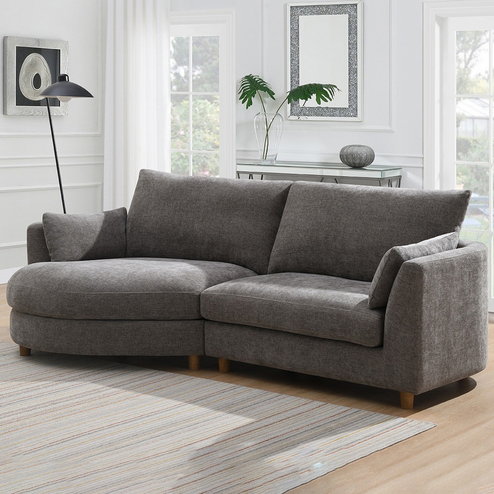 Bushwick 2 Seater Stone Left Hand Facing Chaise Image 3