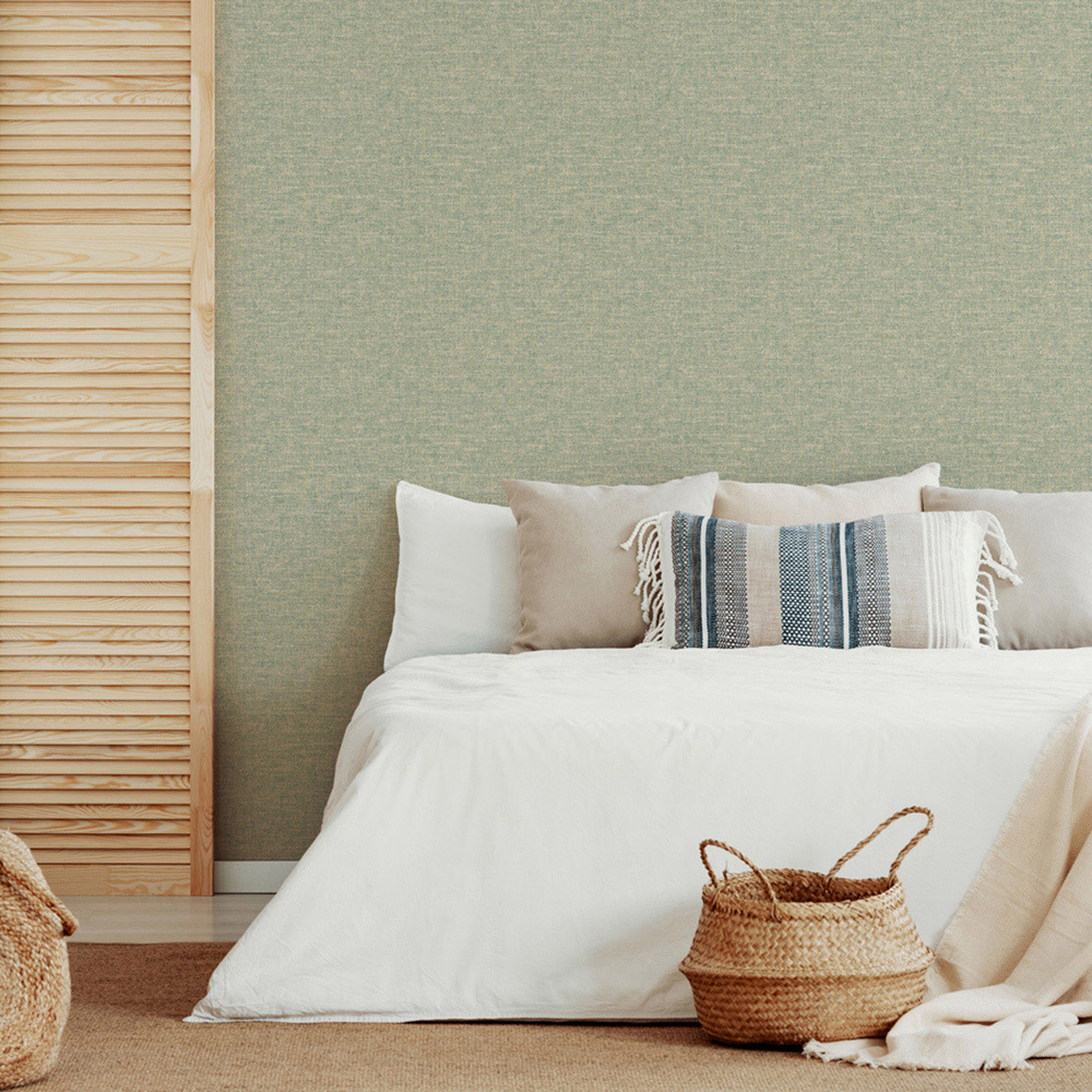 Esselle Home Artisan Weave Sage Wallpaper Image 3