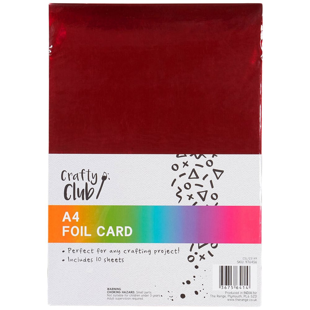 Crafty Club Pack of 10 A4 Foil Card Image 5